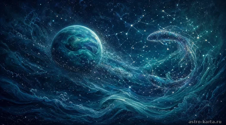 Нептун в Рыбах — космический океан